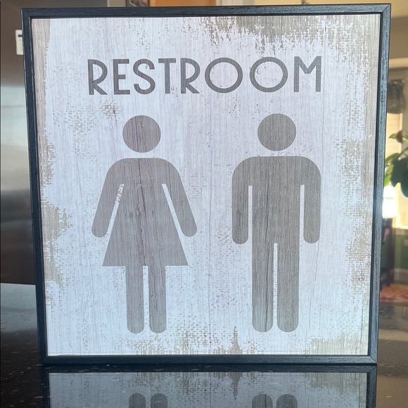 Kirkland’s Home Other - Stupell Home Decor Restroom Sign with Black Frame
